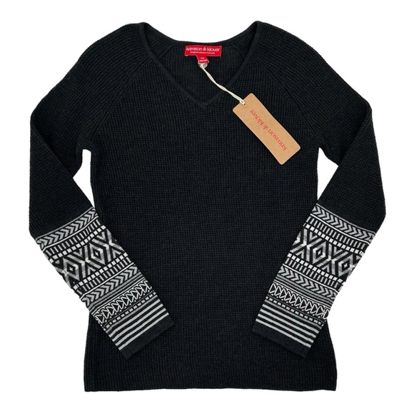 Krimson Klover Sweaters - Krimson Klover Merino Wool Blend V-Neck Waffle Knit Sweater Size XS